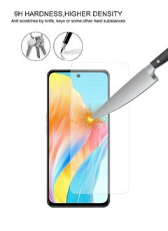 Generic 2 Pack OPPO A58 4G Screen Protector with Glass Tempered Bubble Free with Anti-Scratch with Anti-Fingerprint with 9H Hardness 2.5D Curved Edge Screen Protection For OPPO A58 4G  - Image 4