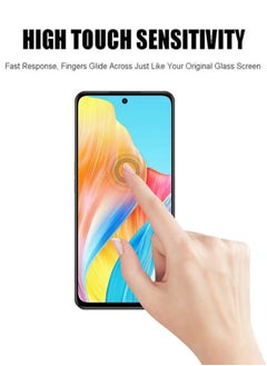 Generic 2 Pack OPPO A58 4G Screen Protector with Glass Tempered Bubble Free with Anti-Scratch with Anti-Fingerprint with 9H Hardness 2.5D Curved Edge Screen Protection For OPPO A58 4G  - Image 5