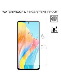 Generic 2 Pack OPPO A58 4G Screen Protector with Glass Tempered Bubble Free with Anti-Scratch with Anti-Fingerprint with 9H Hardness 2.5D Curved Edge Screen Protection For OPPO A58 4G  - Image 3