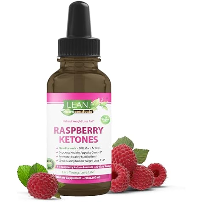 LEAN Nutraceuticals Apple Cider Vinegar Raspberry Ketone Weight Loss Drops, Keto Appetite Suppressant Fat Burner Diet Energy Supplement Metabolism Booster for Women and Men, Slim Faster Than Gummy Pill Capsule Tea, 60 ml - Image 1