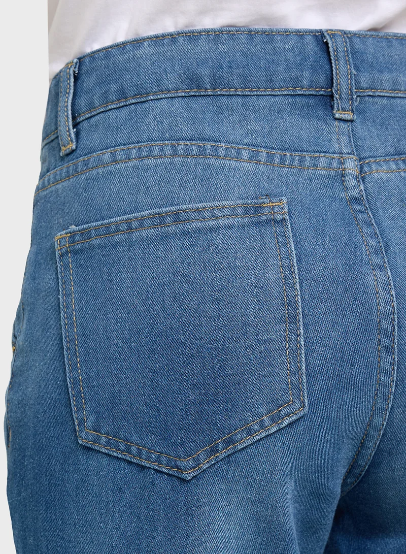 Ginger High Rise Barrel Jeans