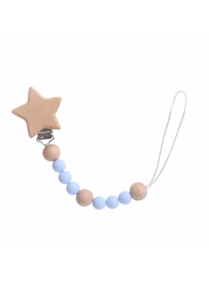 Star Silicone and Wooden Pacifier Clip Blue - pzsku/Z6936B27738C0509365F6Z/45/_/1740404235/628d0aab-0cd0-40d6-bd26-ae0faf5e7113