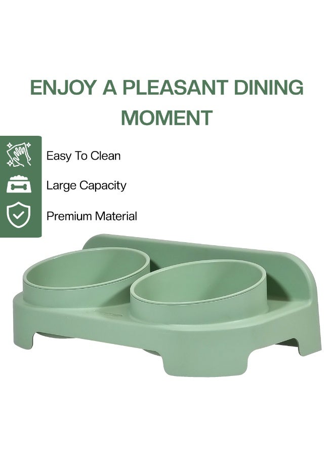 أن ان سي بيتس وعاء مزدوج للحيوانات الأليفة للقطط والكلاب الصغيرة، وعاء متين من مادة البولي بروبيلين للكلاب بتصميم محمول، تصميم قابل للفصل، وتصميم مضاد للانقلاب، مناسب للاستخدام الداخلي/الخارجي، 30 سم - Image 4