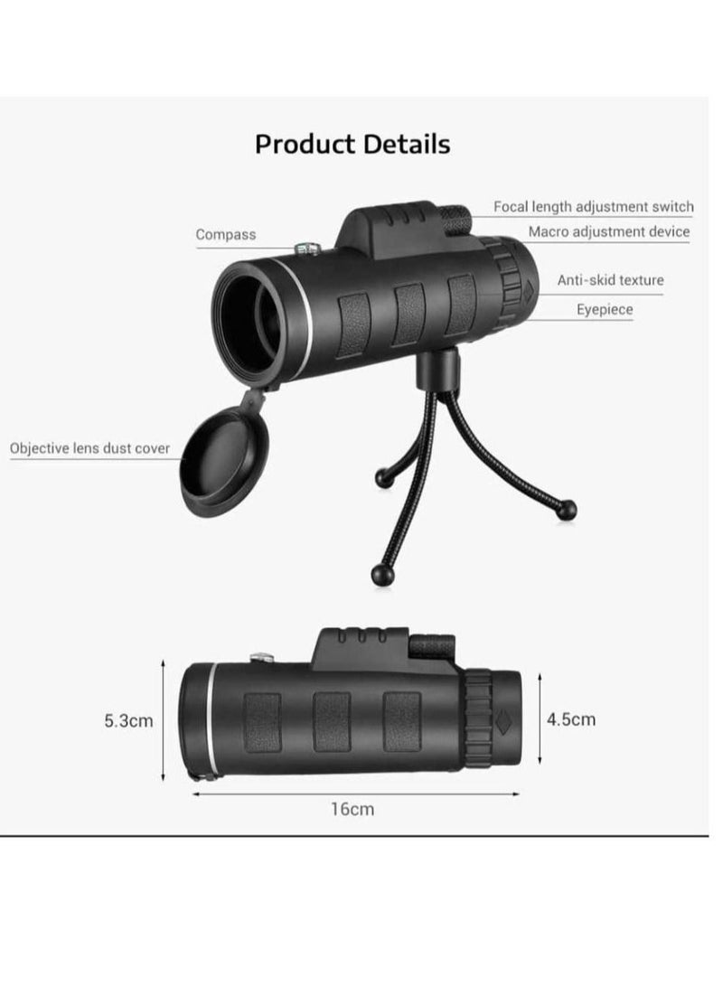GENNEXT HD Binoculars Long Range High-Quality Telescope with Phone Clip Tripod - Image 3
