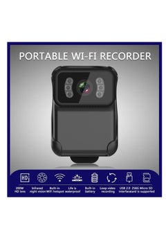 KASTWAVE Mini WIFI Body Camera Video Recorder, Wearable Police Body Cam with Night Vision, Body Worn Camera with Audio and Video Recording, Law Enforcement, Security Guard (64G Memory)  - Image 2