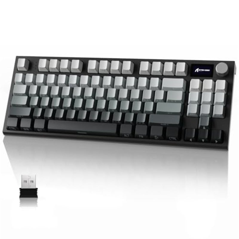 لوحة مفاتيح ألعاب هجين عالية الأداء ATTACK SHARK K86 RGB 75اللاسلكية مع مفتاح ميكانيكي وزر تنقل ثلاثي الوضعيات بلوتوث 5.0، 2.4 جيجاهرتز، USB-C قابلة للاستبدال السريع، أزرار مطبوعة على الجانب، بطارية بسعة 4000 مللي أمبير، كابل للتحكم، مفاتيح خطية—إضاءة قمرية - Image 1