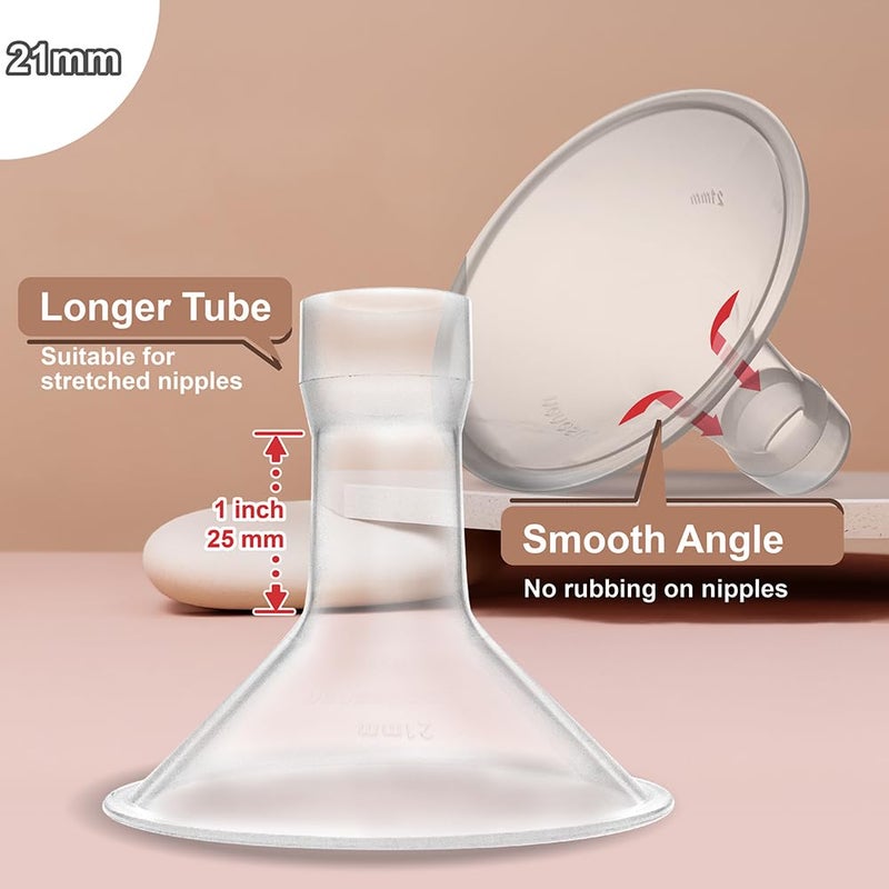 Nenesupply 21mm Flange Compatible with Medela Breast Pump Parts Replace 21mm Flange for Medela Accessories Compatible with Pump in Style Parts Symphony Swing Harmony Pump Work with Personalfit Flex - Image 4
