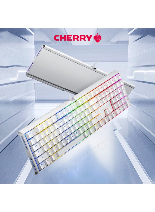 Cherrymx 3.1 Wired Mechanical Keyboard, Gaming Keyboard, E-sports Keyboard, Rgb Mixed Light Keyboard, Compatible With Mac System, Alloy Shell, Colorful White And Red Switches - Image 1