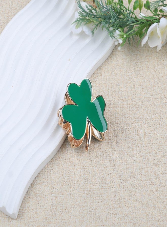 Charmark St. Patrick's Day Hair Clip Green Clover Hair Clips for Women Girls Metal Hair Accessories Shamrock Hair Barrettes St. Patrick's Party Hair Styling Decorations 1Pcs - Image 2