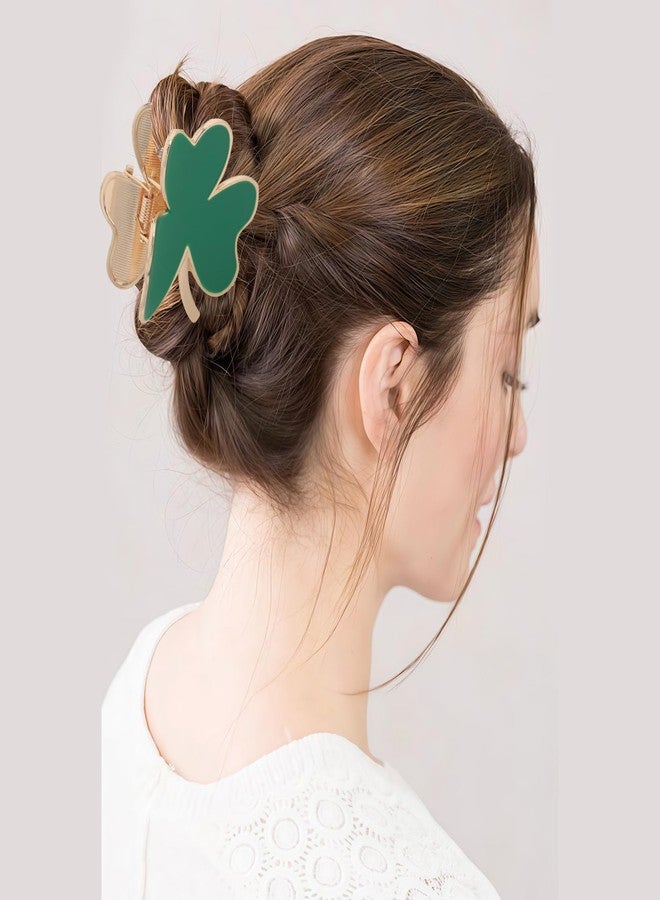 Charmark St. Patrick's Day Hair Clip Green Clover Hair Clips for Women Girls Metal Hair Accessories Shamrock Hair Barrettes St. Patrick's Party Hair Styling Decorations 1Pcs - Image 4