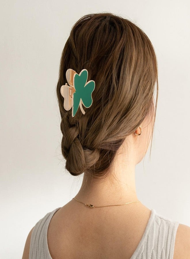 Charmark St. Patrick's Day Hair Clip Green Clover Hair Clips for Women Girls Metal Hair Accessories Shamrock Hair Barrettes St. Patrick's Party Hair Styling Decorations 1Pcs - Image 5