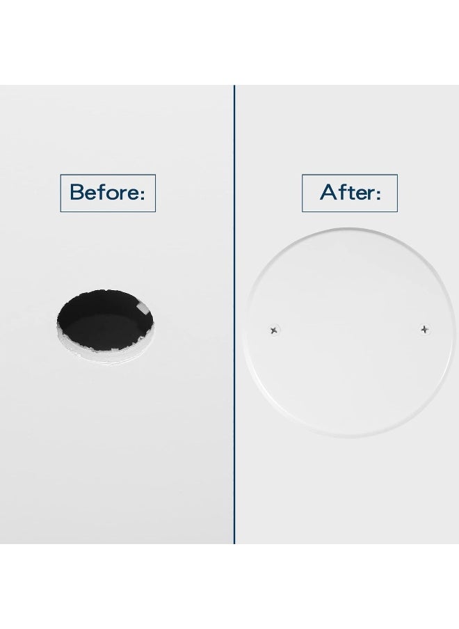 Generic - 4 Packs 5 Inch Ceiling Cover Plate Metal Flat Round Electrical Cover Blank Circle Wall Plate with Screws Ceiling Fan Switch Cap Cover, Holes are Spaced 3.5 Inches, White (for 4 inch Electrical Box) - Image 1