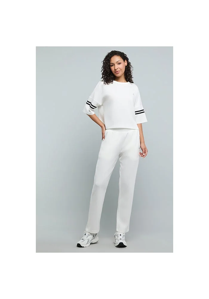أر أند بي Striped T-Shirt with Crew Neck and Short Sleeves