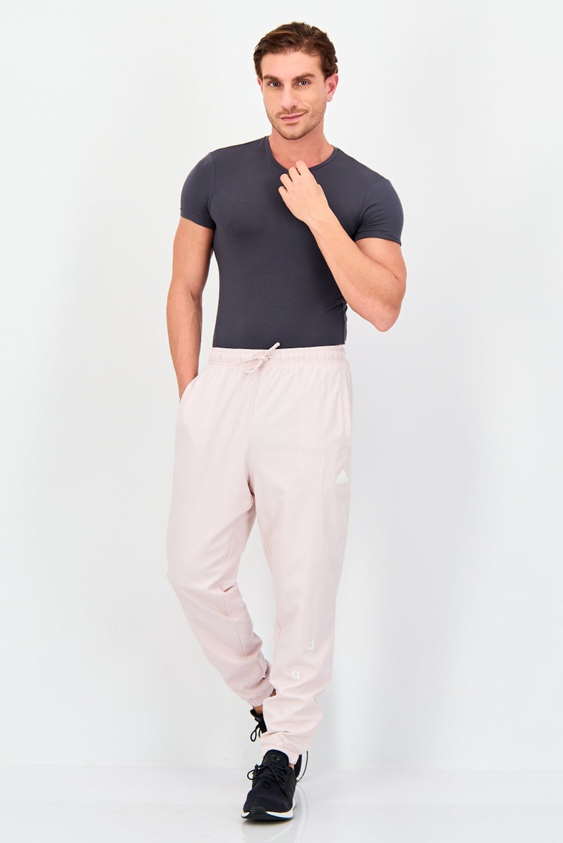 Adidas Men Regular Fit Brand Logo Training Track Pants, Light Pink - Image 2