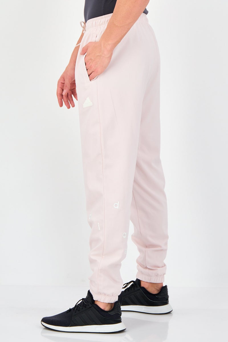 Adidas Men Regular Fit Brand Logo Training Track Pants, Light Pink - Image 4