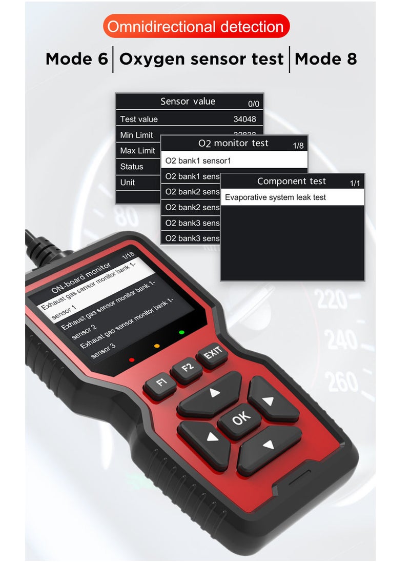هاي هونور - obd2 الماسح الضوئي أداة تشخيصية ، مع كامل obd2 وظيفة التلقائي فحص المحرك رمز القارئ ، إعادة تعيين ، وضع 6 ، وضع 8 وأكثر من ذلك ، ينطبق على جميع obdii / eobd المركبات بعد عام 1996 - Image 1