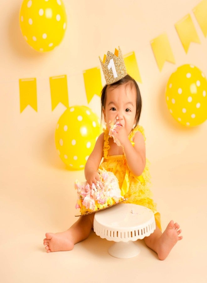 WAWOO Glitter Crown - First Birthday Party Hat, Photo Booth Prop for Birthday Girl or Boy (Gold Crown) - Image 3