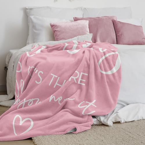 Pubrave Breast Cancer Gifts for Woman, Get Well/Inspirational/Sympathy/Thinking of You/Feel Better Gifts for Women, Healing Blanket Pink 60x50in - Image 4