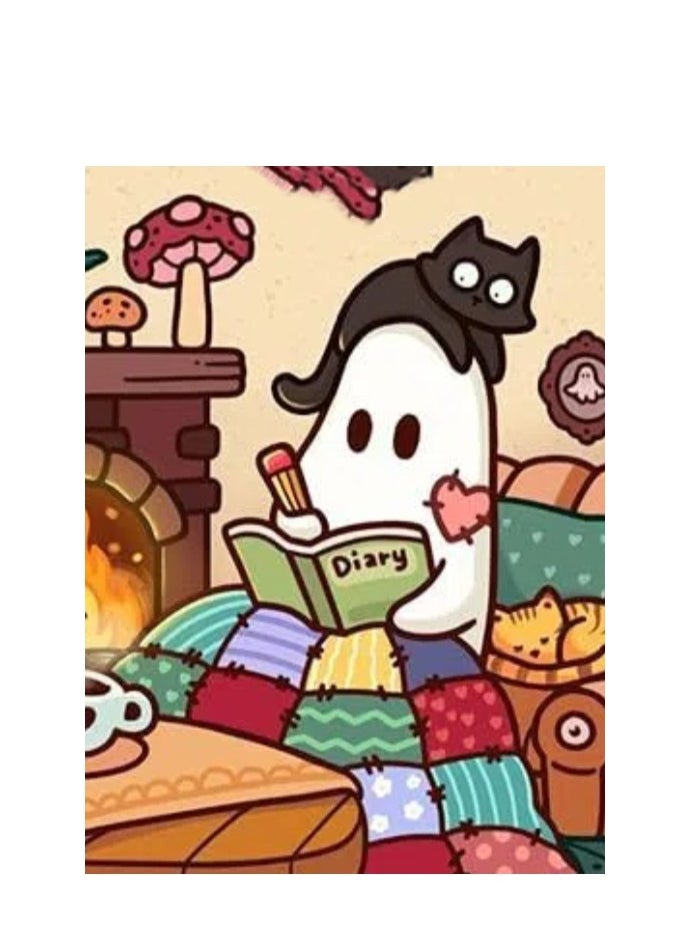General Spooky Cutie: Coloring Book for Adults and Teens Featuring Adorable Creepy Creatures in Cozy Hygge Moments for Relaxation  - Image 1
