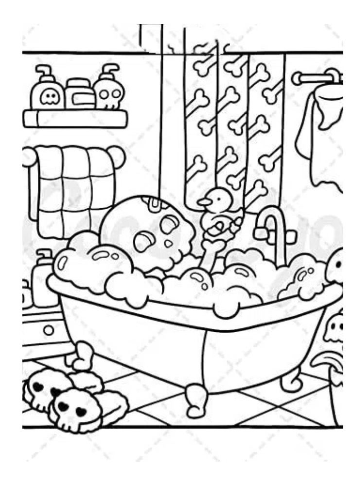 General Spooky Cutie: Coloring Book for Adults and Teens Featuring Adorable Creepy Creatures in Cozy Hygge Moments for Relaxation  - Image 2