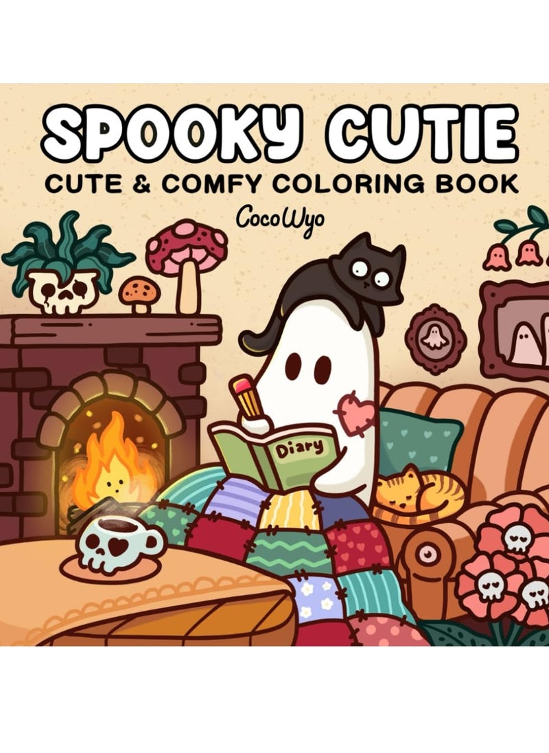 General Spooky Cutie: Coloring Book for Adults and Teens Featuring Adorable Creepy Creatures in Cozy Hygge Moments for Relaxation  - Image 1