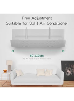 Arabest Air Conditioner Deflector Adjustable Punch-free Anti Direct Blowing Plastic Hook Windshield for Home Split Air Conditioner  - Image 2