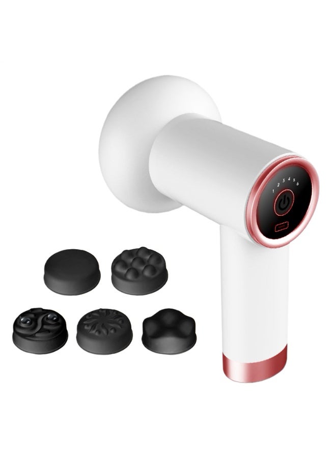 جهاز تدليك منزلي محمول باليد، جهاز تدليك للرقبة والخصر والكتف، جهاز تدليك للجسم، جهاز تدليك للسيلوليت، جهاز تدليك كهربائي لنحت الدهون، جهاز إزالة دهون محمول باليد مع رؤوس قابلة للتبديل للبطن والرقبة والساقين والفخذين، للاستخدام المنزلي، والمنتجعات الصحية، وصالة الألعاب الرياضية، والسفر، والاسترخاء - Image 1