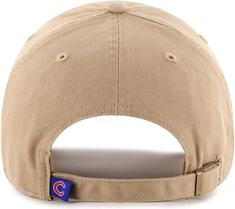 47 Brand MLB Khaki Primary Logo Clean Up Adjustable Strap Baseball Dad Hat Cap, Adult One Size Fits All - Image 2