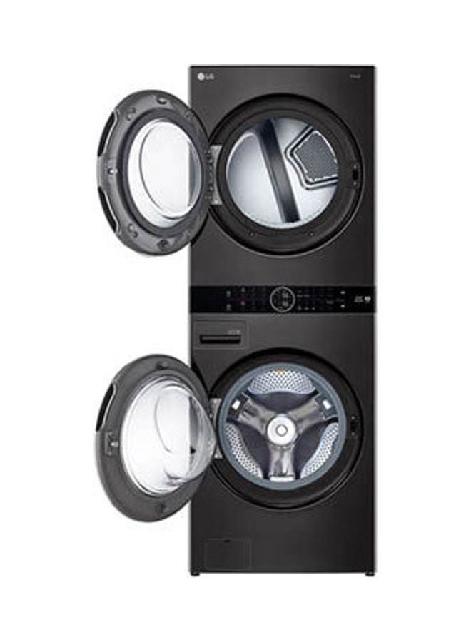LG غسالة ملابس إل جي تاور ووش بمجفف 21 kg FWT2116BS Black - Image 2