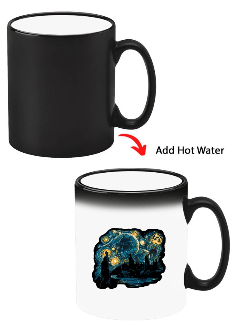 Theodor Color Changing Heat Sensitive Ceramic Mug, Image Revealed When HOT Liquid is Added! Starry nights - Image 1