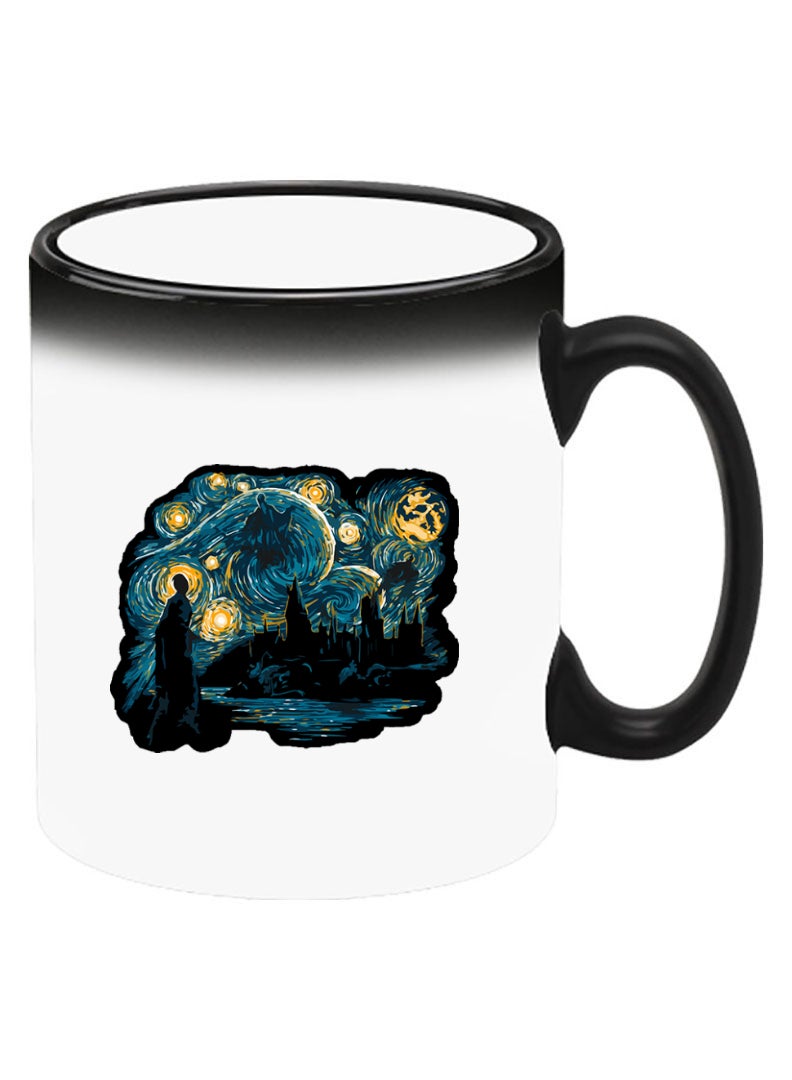 Theodor Color Changing Heat Sensitive Ceramic Mug, Image Revealed When HOT Liquid is Added! Starry nights - Image 2