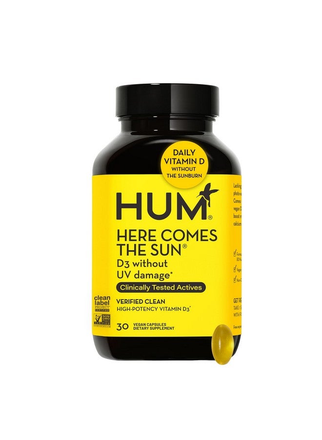 HUM Here Comes The Sun - Immune Supplement with Vitamin D & Calcium for a Healthy Immune System - Supports Radiant Skin, Mood + Bone Health (30-Count) - Image 1