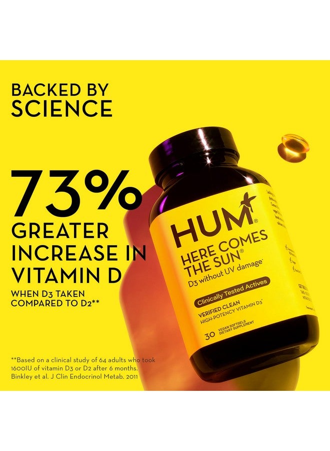 HUM Here Comes The Sun - Immune Supplement with Vitamin D & Calcium for a Healthy Immune System - Supports Radiant Skin, Mood + Bone Health (30-Count) - Image 4