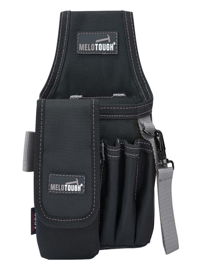 MELOTOUGH Small Tool Pouch with Belt Clip, Pocket Tool Belt Pouch,Electrician Clip on Tool Pouch, Multi-Pocket Tool Organizer for Electrician Construction（Grey） - Image 1