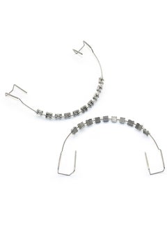 HaLunhi Temporary Tooth Decoration with Metal Wires，Metal Bracket and Orthodontic Ligature Ties，Props for Dental Students to Practice（Transparent）  - Image 1