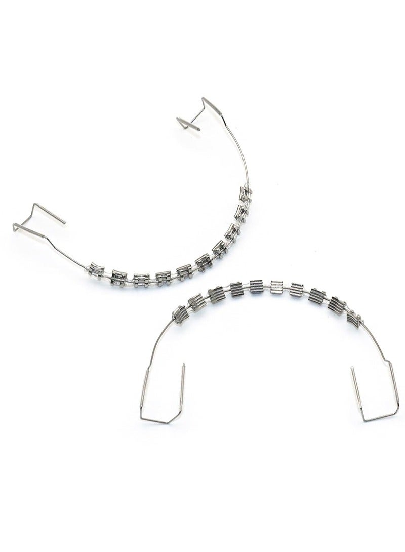 HaLunhi Temporary Tooth Decoration with Metal Wires，Metal Bracket and Orthodontic Ligature Ties，Props for Dental Students to Practice（Transparent）  - Image 1