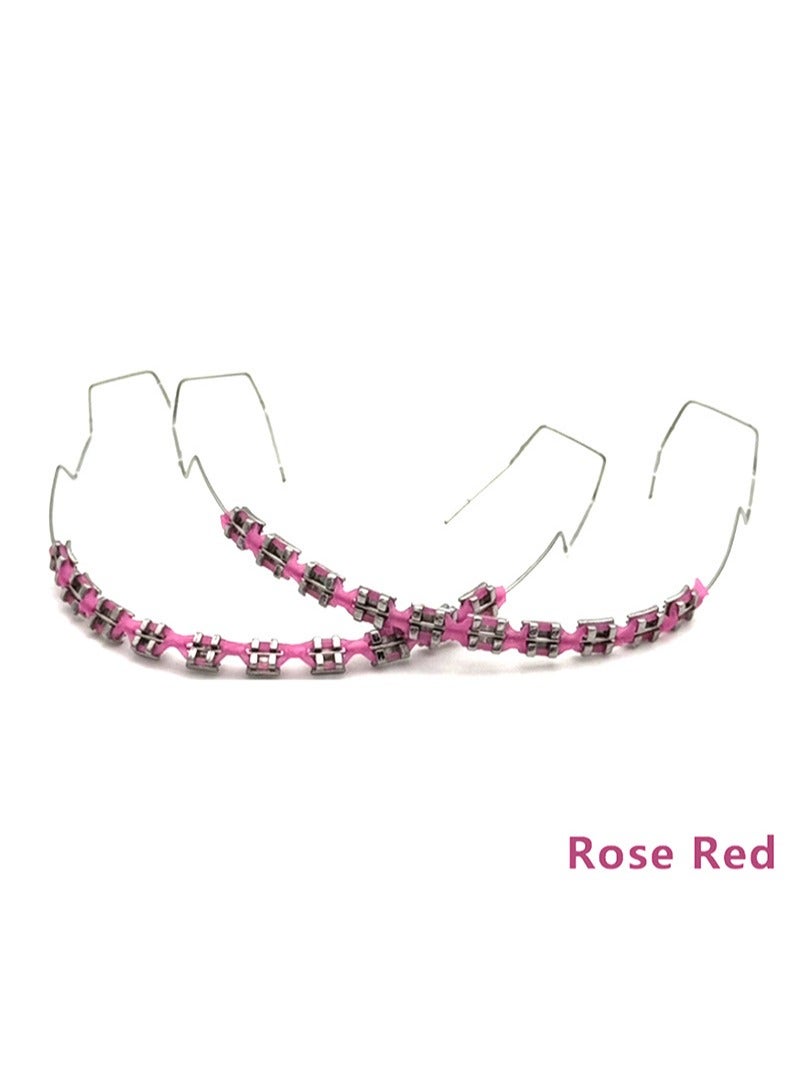 HaLunhi Temporary Tooth Decoration with Metal Wires，Metal Bracket and Orthodontic Ligature Ties，Props for Dental Students to Practice（Transparent）  - Image 3