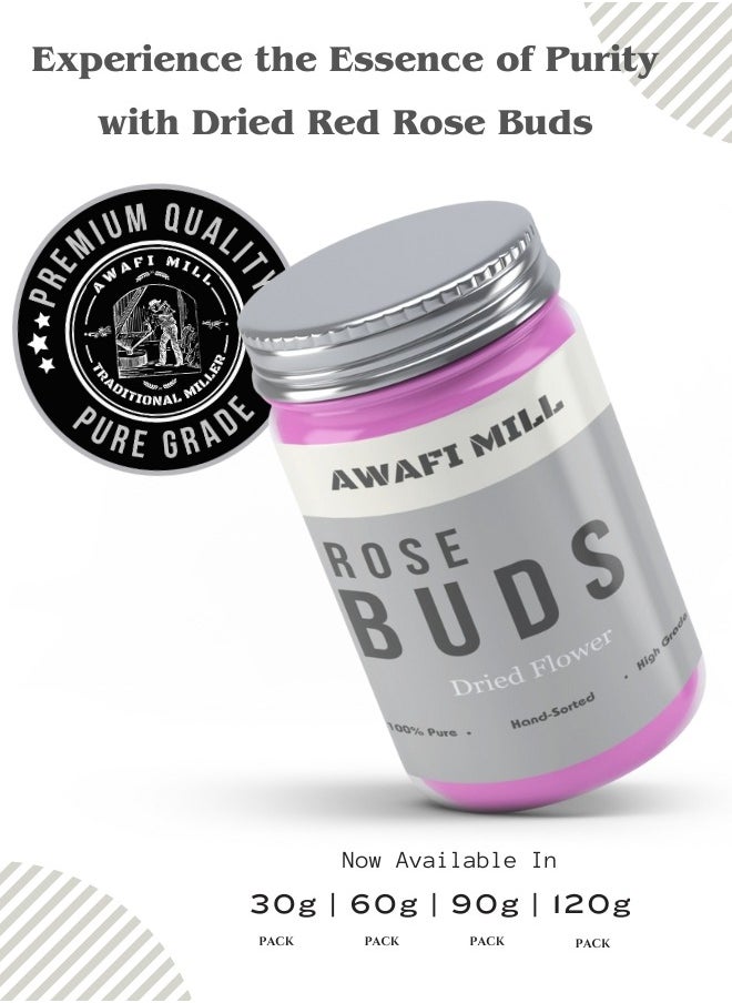 Awafi Mill - Premium Red Rose Buds | Grade A Quality Natural Sun Dried Buds - Image 1