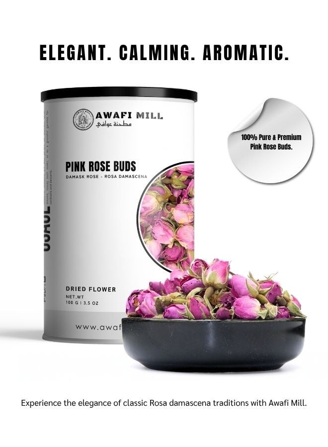 AWAFI MILL Red Rose Buds Tea (Whole Dried Buds) | Fragrant Floral Herbal Tea and Dessert Garnish | Caffeine-Free | Food-Grade - 100 g | 3.5 Oz - Image 4