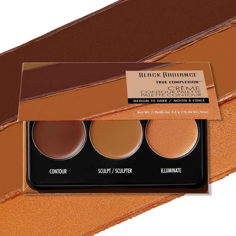 Black Radiance True Complexion Creme Contour Palette, Medium to Dark, 7.5 Gram - Image 1