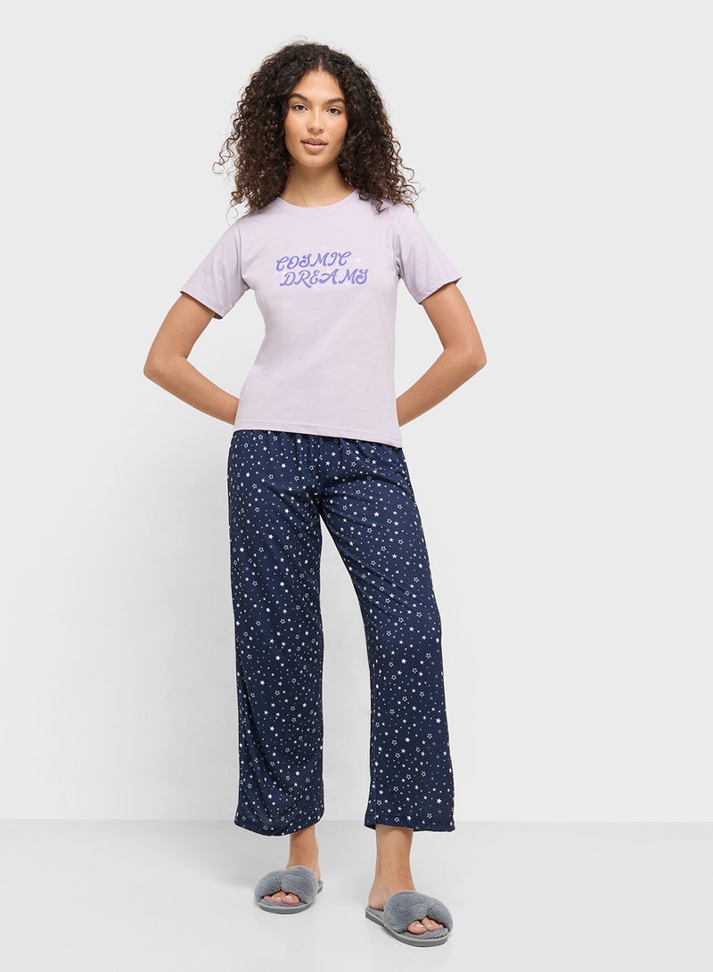 Ginger Cotton Graphic T-Shirt & Pyjama Set  - Image 5