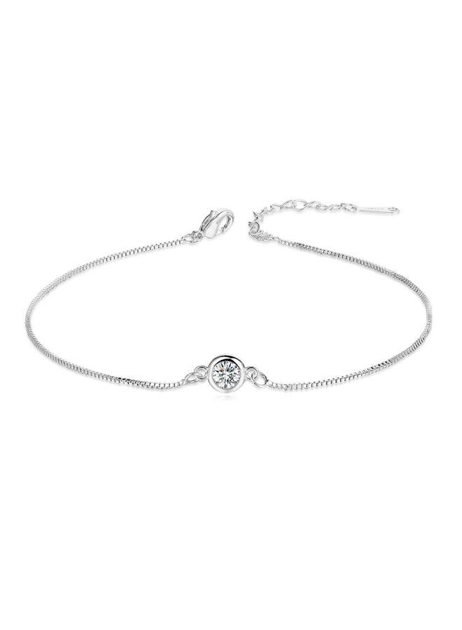 Europe And The United States Single Diamond Bubble Anklet Women's High Sense Simple Cold Style Retro Fashion Jewelry 