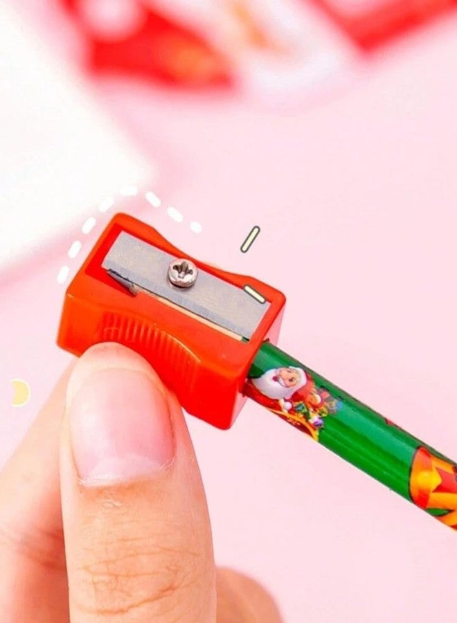 AMANVANI Stationery Set Pack of 6, Santa Theme Stationery Kit with Pencils, Scale, Eraser, Sharpener, Festive Gift for Christmas, Birthday & Kanjak Return Gift for Kids, School Stationery Set (6 Set) - Image 5