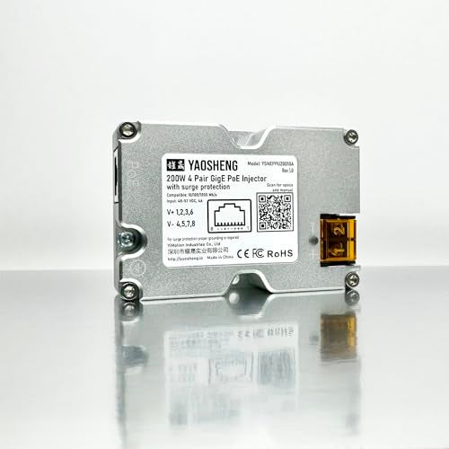 YAOSHENG 200W PoE Injector with Comprehensive Protection for All Standard Starlink Models. - Image 4