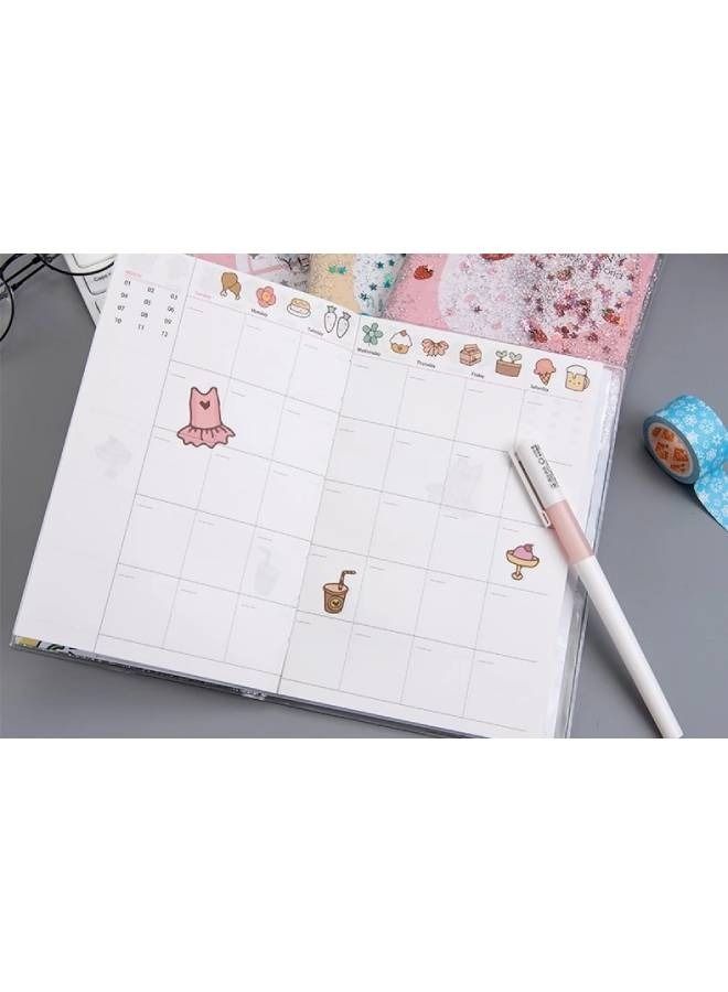 fashionhome دفتر يونيكورن، مخطط شهري أسبوعي، أجندة، مذكرات، مدرسة، مكتب، قرطاسية الكتابة - Image 3