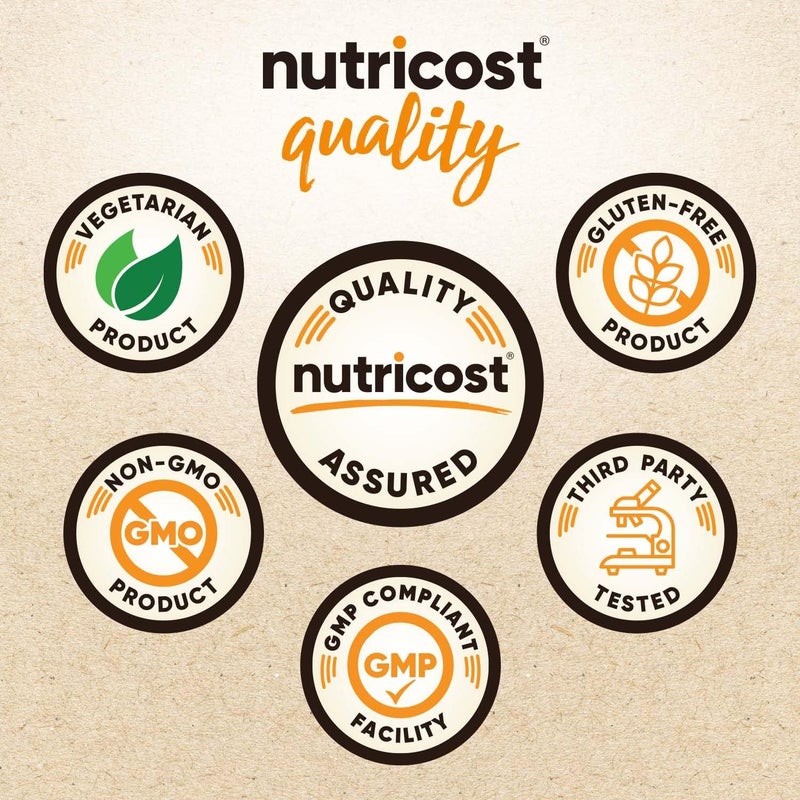 Nutricost Fiber Capsules with Prebiotic Fiber Supplement 300 Capsules  Made with Organic Psyllium Husk  Organic Jerusalem Artichoke 60 Servings Gluten Free 3 G Per Serving - Image 3