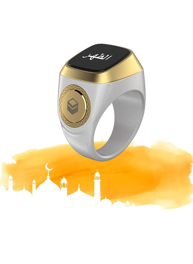 iQIBLA Smart Tasbih Plastic Zikr Lite Ring White 18MM  - Image 1