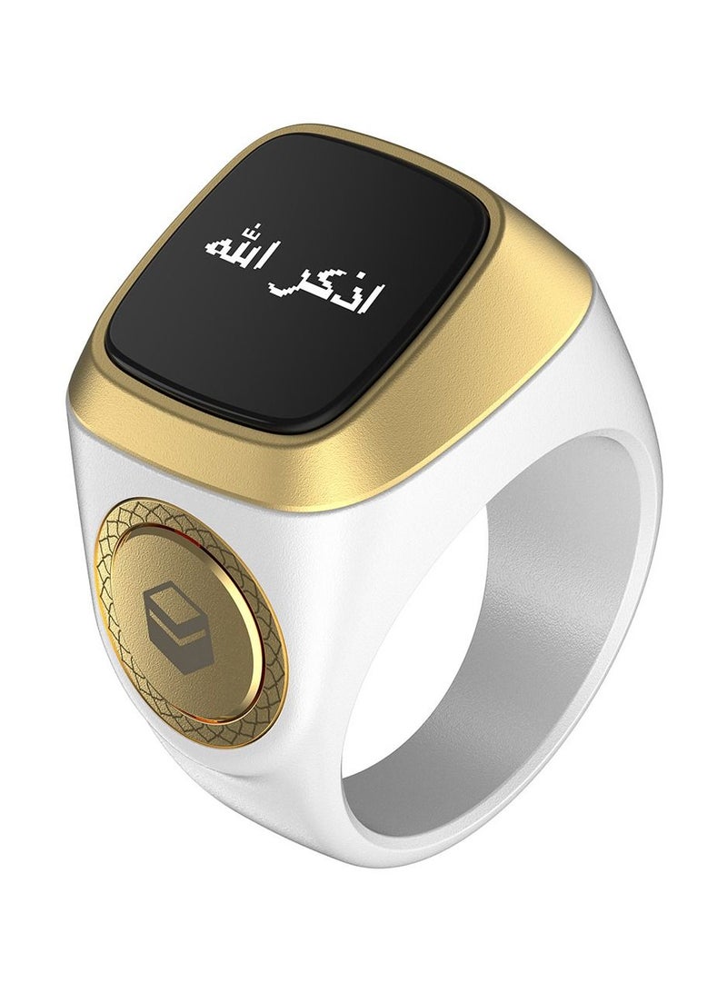 iQIBLA Smart Tasbih Plastic Zikr Lite Ring White 18MM  - Image 2
