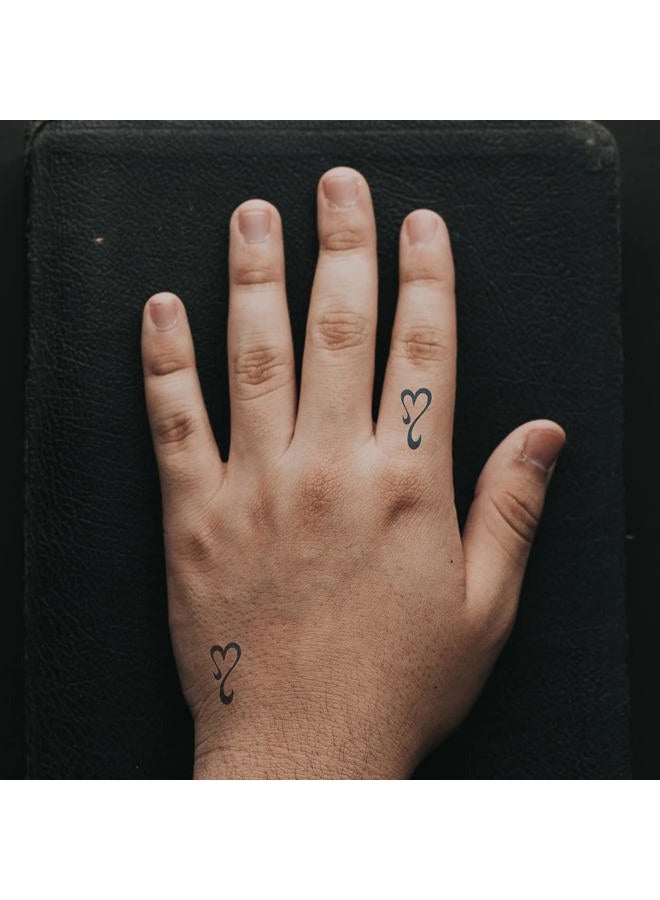 Oottati Small Cute Temporary Tattoo Heart Totem Hand (Set of 2) - Image 3