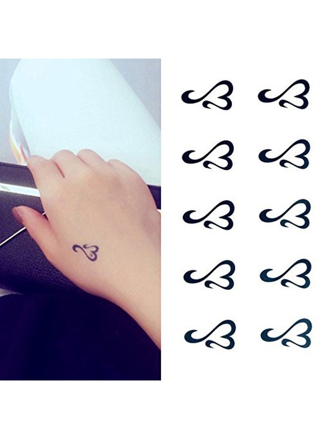 Oottati Small Cute Temporary Tattoo Heart Totem Hand (Set of 2) - Image 1